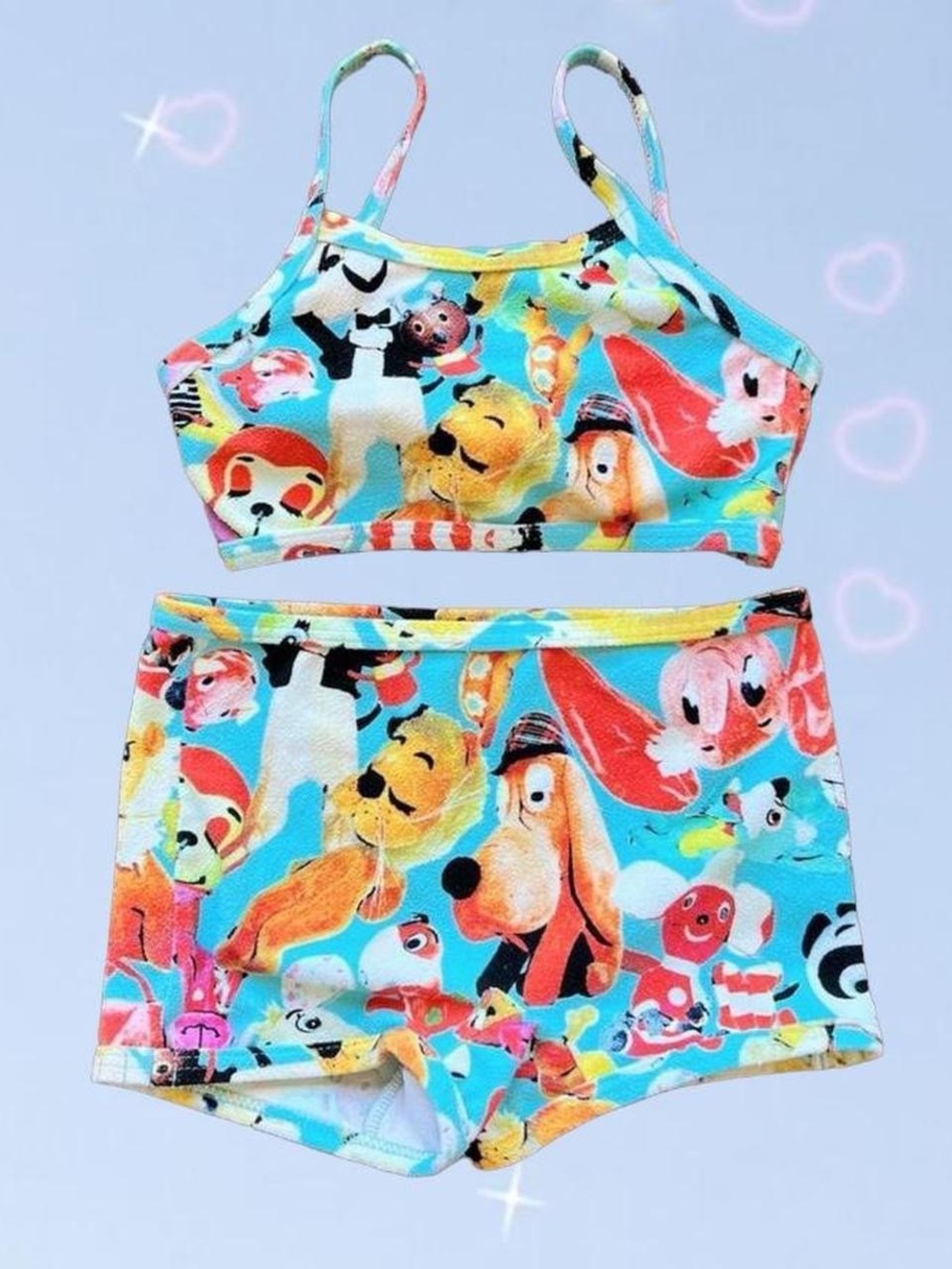 Colorful Cartoon Kids Two-Piece Swim Set